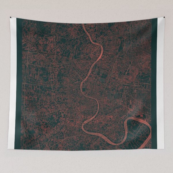 Item preview, Bangkok Map Red designed and sold by HubertRoguski.