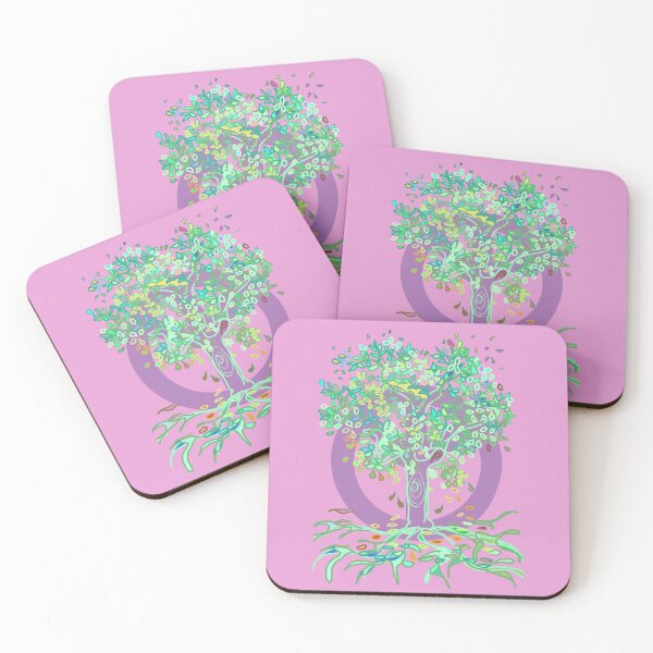 Item preview, Tree of Life PEACE Tree mauve and green  designed and sold by MonicaArtist.