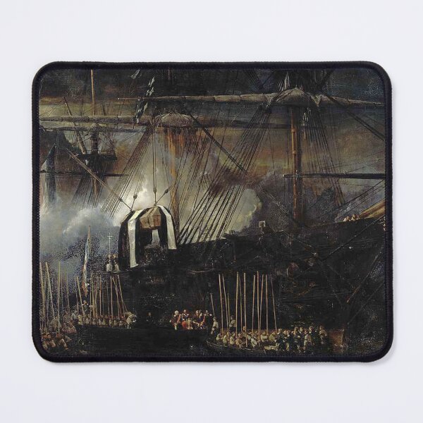 Item preview, The Belle Poule bringing Napoleon's ashes to France - Louis Gabriel Isabey designed and sold by Vintage Designs +.