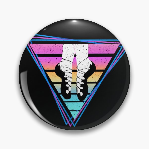 Item preview, Irish Dance Soft Shoes | Distressed Retro 80s Retrowave Sunset Design designed and sold by theBlueKazoo.