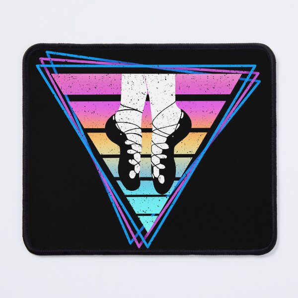 Item preview, Irish Dance Soft Shoes | Distressed Retro 80s Retrowave Sunset Design designed and sold by theBlueKazoo.