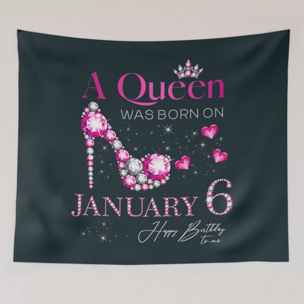 Item preview, A Queen Was Born On January 6, 6Th January Birthday designed and sold by TokudaAichi.