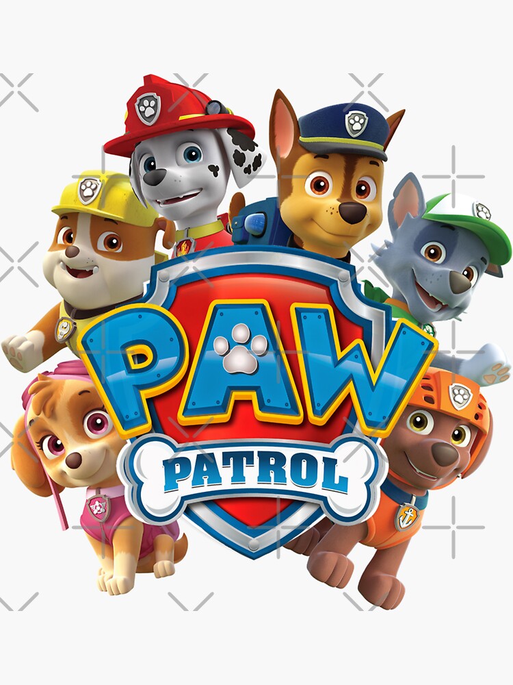 Paw patrol logo stickers, paw patrol Sticker for Sale by Desgin0001