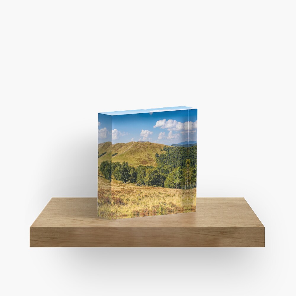 Carpathian Mountain Range in late summer Acrylic Block