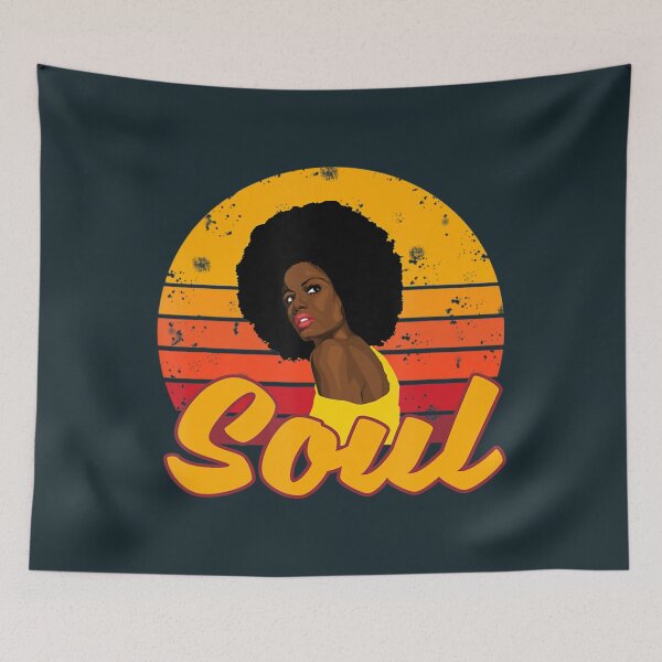 Item preview, African American 70S 80S Funk Afro Disco Soul Melanin Queen designed and sold by TokudaAichi.