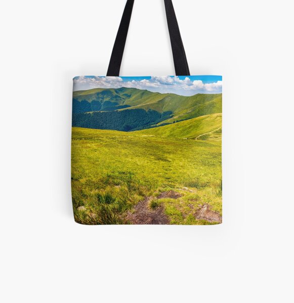 panorama of Carpathian mountain ridge All Over Print Tote Bag