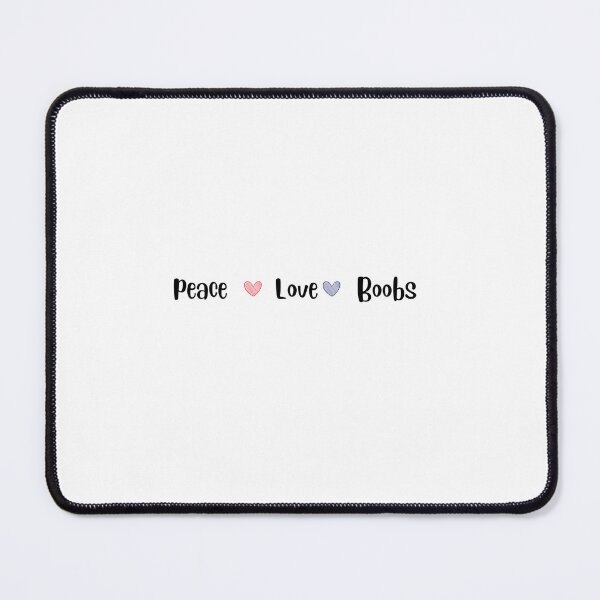 Item preview, Peace, Love, Boobs designed and sold by MixedBags.