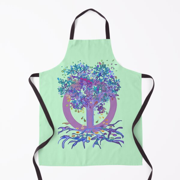 Item preview, Tree of Life PEACE Tree pink, aqua and green  designed and sold by MonicaArtist.