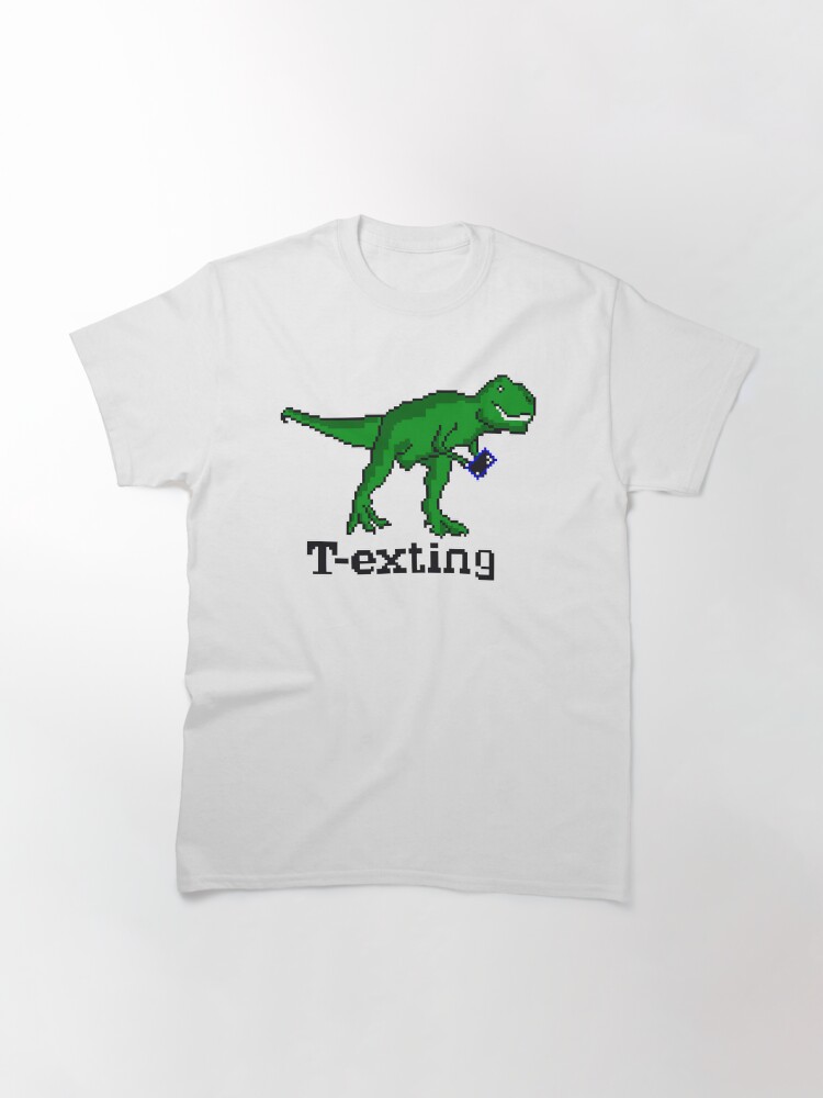 Thumbnail 3 of 7, Classic T-Shirt, T-exting - The Chatting T-Rex designed and sold by celeste-vs.