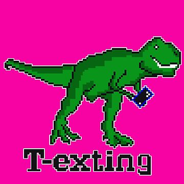Artwork thumbnail, T-exting - The Chatting T-Rex by Fun Funky Designs