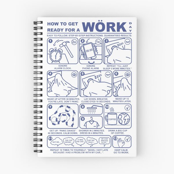 Item preview, How to get ready for a work day designed and sold by Claudia Santos.