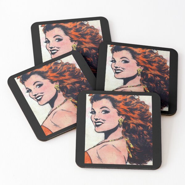 Item preview, Retro Comics Book Pictures Female Portrait Redhead Tank Top designed and sold by donnielnah.