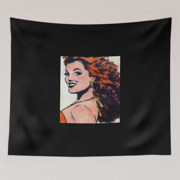 Item preview, Retro Comics Book Pictures Female Portrait Redhead Tank Top designed and sold by donnielnah.