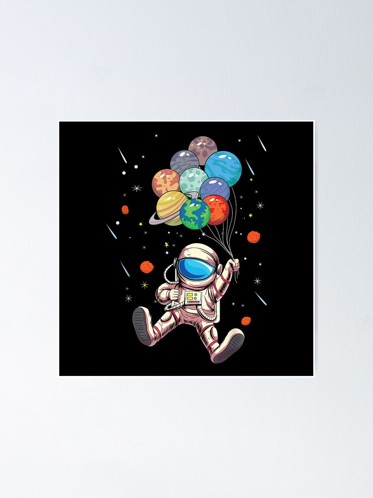 Poster Espace Astronaute Lune Terre - 61x91,5 Cm - ARTTOR, Affiche Murale Moderne (Neuf)