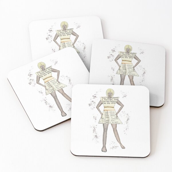 Item preview, Paper Purger Girl - fashion sketch female in mixed media paper dress designed and sold by Jules Smith.