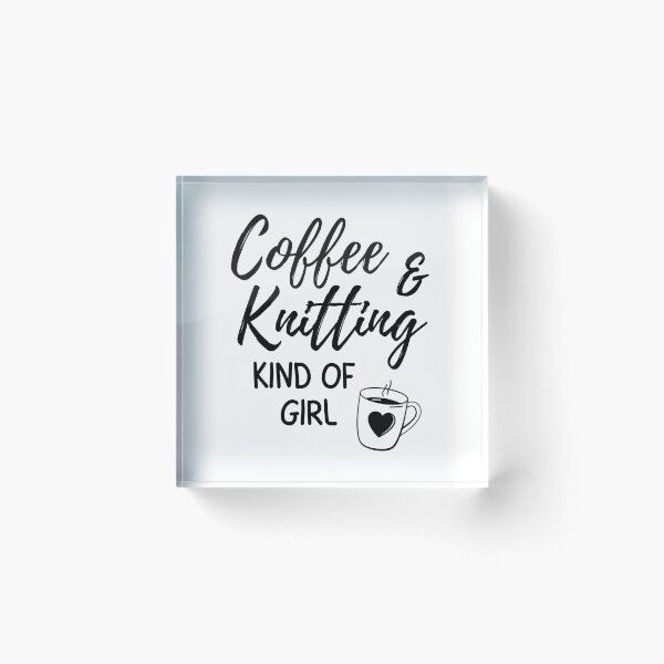 Item preview, Coffee & knitting kind of girl designed and sold by TheGreenGoat.