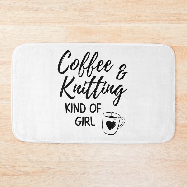 Item preview, Coffee & knitting kind of girl designed and sold by TheGreenGoat.