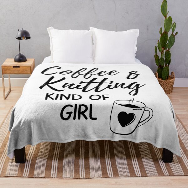 Item preview, Coffee & knitting kind of girl designed and sold by TheGreenGoat.