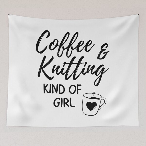 Item preview, Coffee & knitting kind of girl designed and sold by TheGreenGoat.