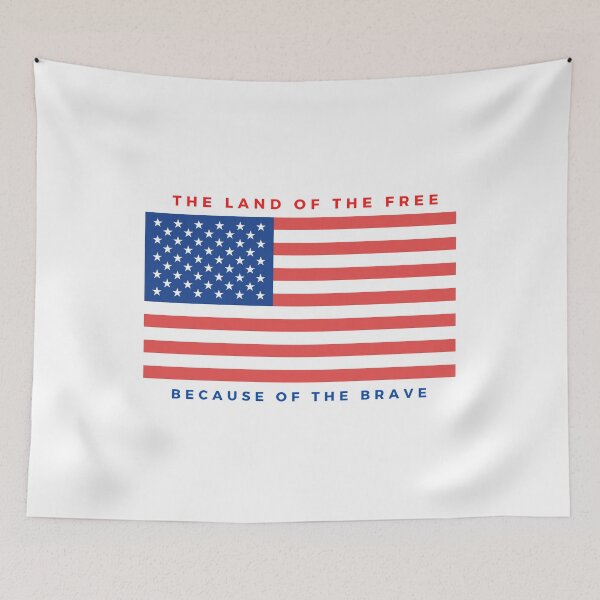 Item preview, The land of the free because of the brave designed and sold by Salah ⭐️⭐️⭐️⭐️⭐️.