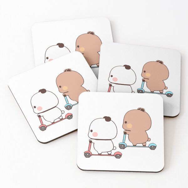 Item preview, Cute Bubu And Dudu Are Playing Scooter Together designed and sold by gingersweet.