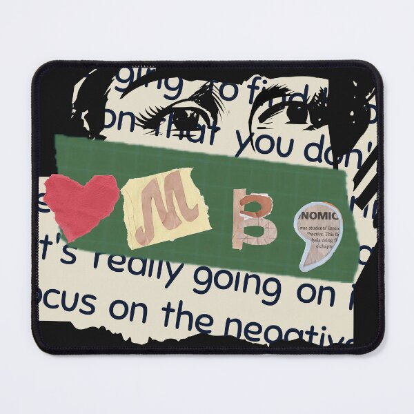 Item preview, woman eyes sketch & magazine cutout designed and sold by TypeWrite.