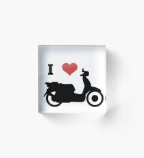 i love scooters funny gift idea Acrylic Block