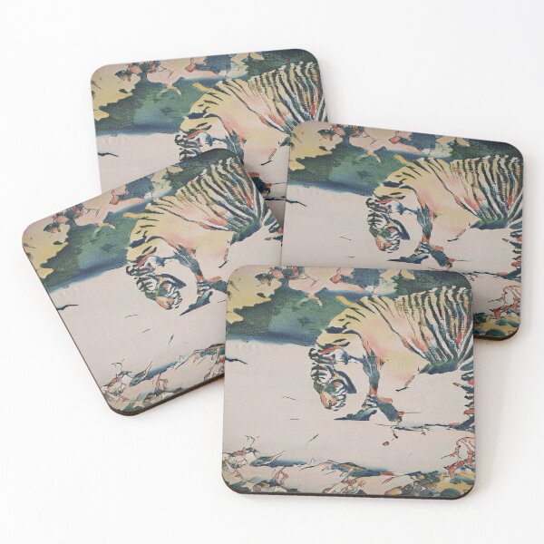 Item preview, Tiger hunting drawn in Hokusai Katsushika style  designed and sold by Kai-Shenin.