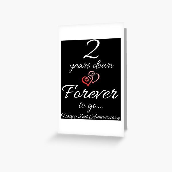 Item preview, 2 Years Down Forever To Go Happy 2nd Anniversary Gift designed and sold by WalterBarnett.