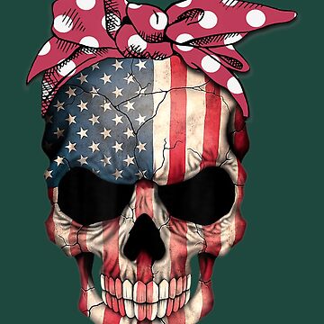 Grim Reaper American Flag Patriotic Skull All Over Print Baseball