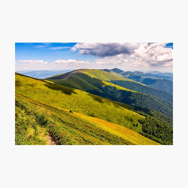 path through the mountain ridge Photographic Print