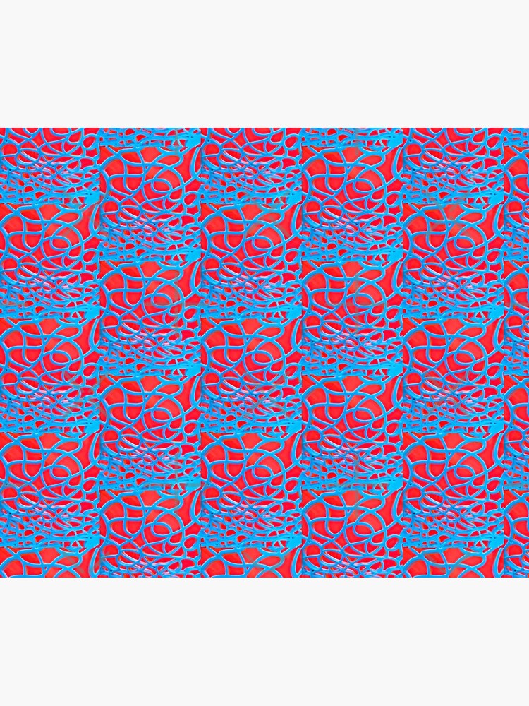 Red and Turquoise Maze - Abstract Art Photography by OneDayArt