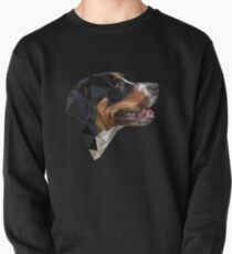 Low polygonal portrait of the Greater Swiss Mountain Dog Pullover