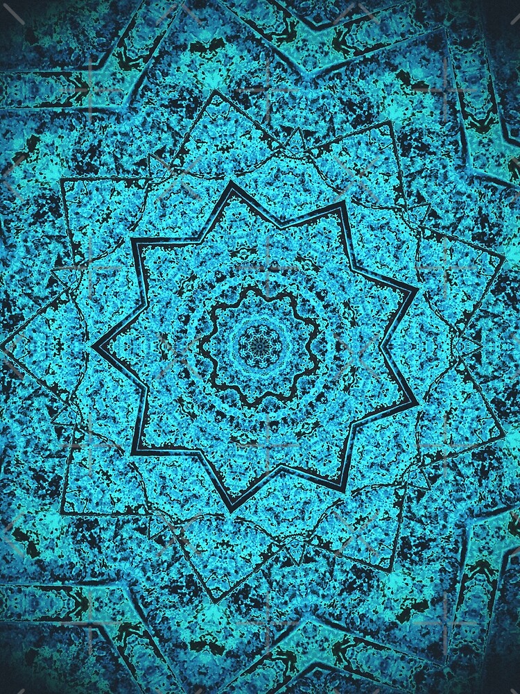 Divine Turquoise Mandala by OneDayArt