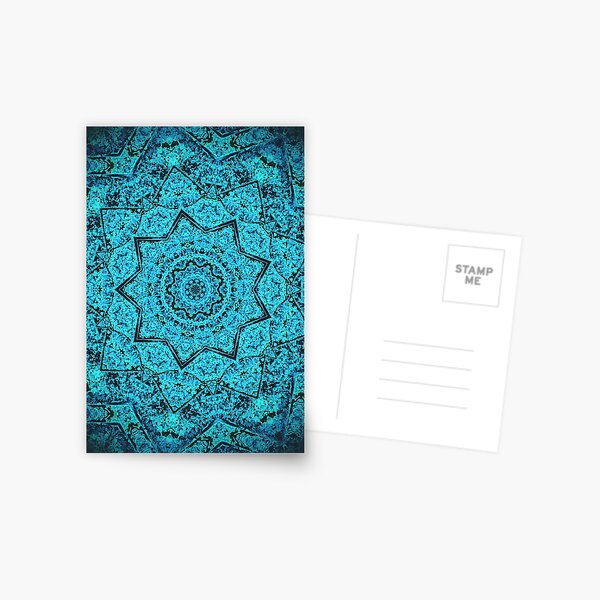 Divine Turquoise Mandala Postcard