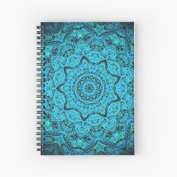 Divine Turquoise Mandala Spiral Notebook