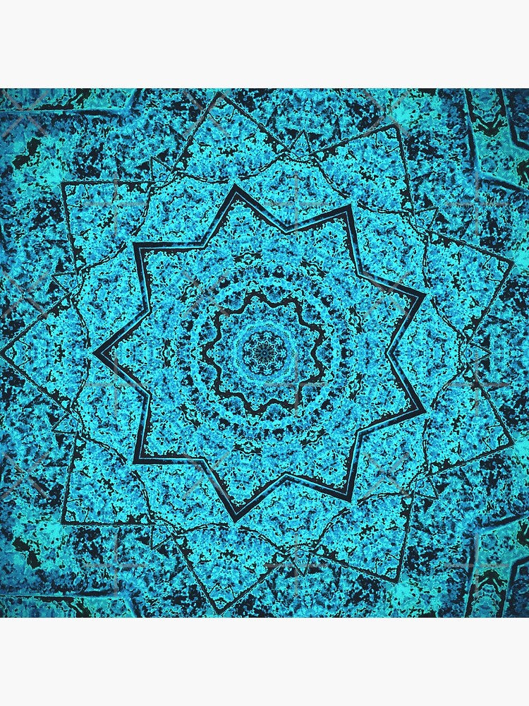 Divine Turquoise Mandala by OneDayArt