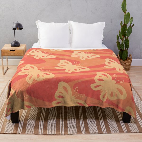 Item preview, orange butterflies pattern designed and sold by MinEkkoArt.