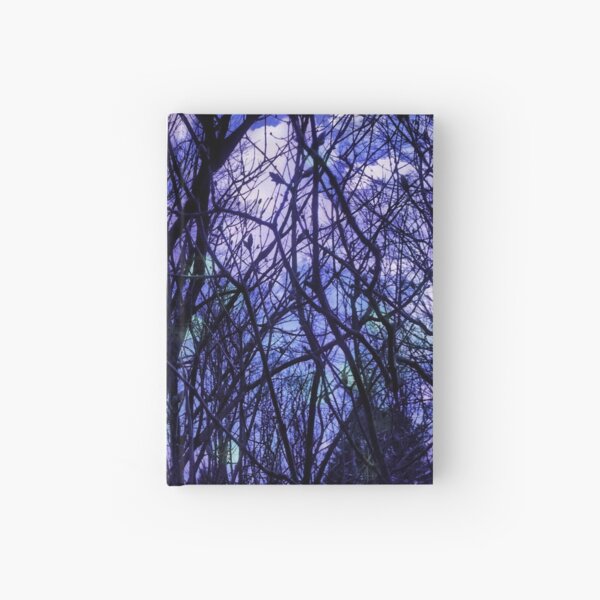 Dark Purple Forest - Purple Blue and Black Bare Tree Landscape Hardcover Journal