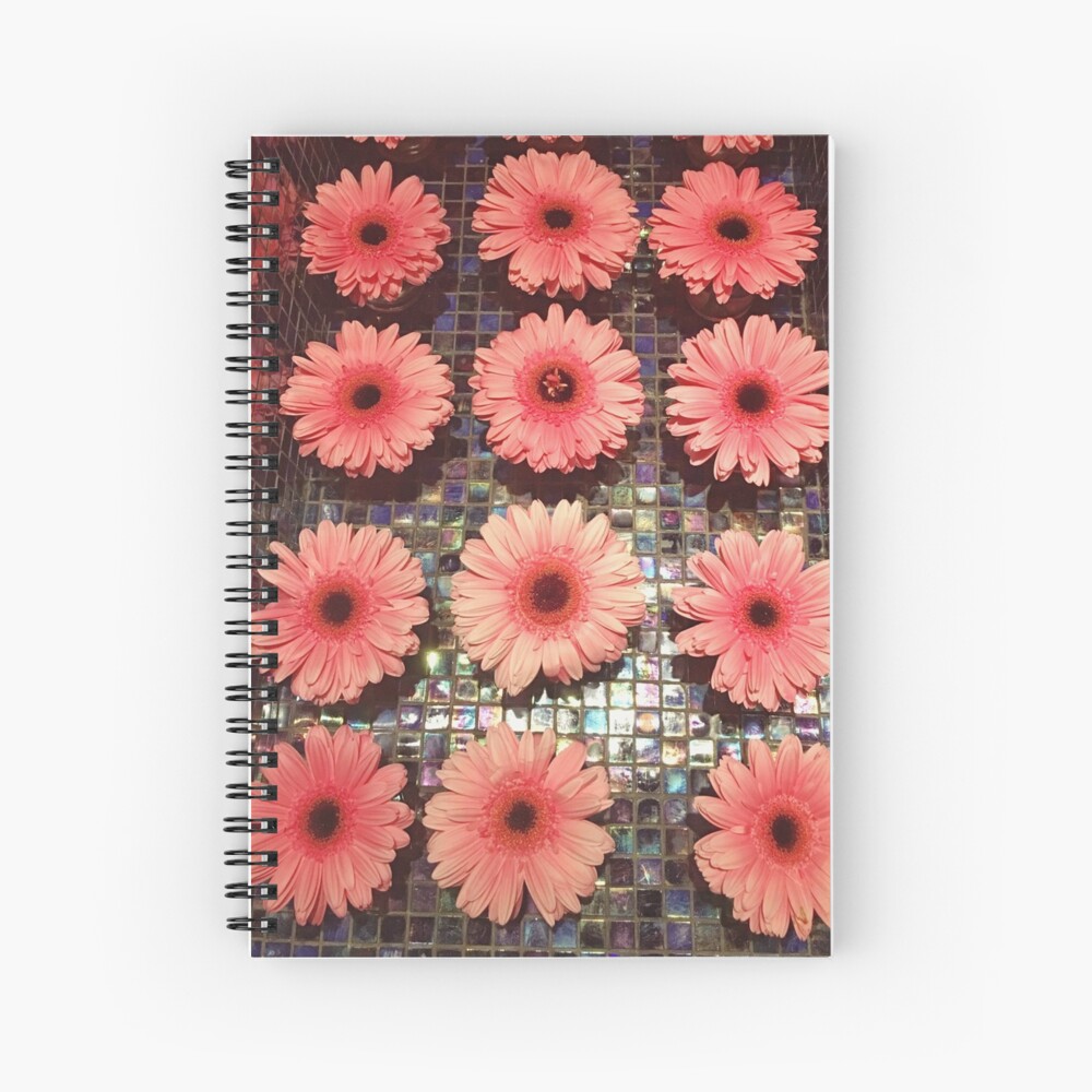 Flower Lovers Gift - Pink Gerberas Spiral Notebook