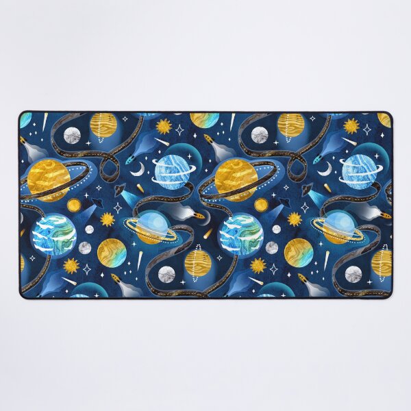 Item preview, Highway to Intergalactic Adventures - Navy Blue & Mustard Yellow designed and sold by TigaTiga.