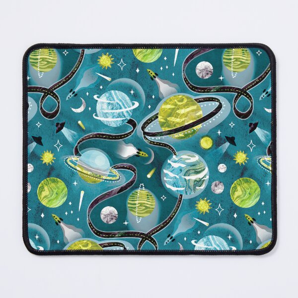 Item preview, Highway to Intergalactic Alien Adventures - Green & Teal designed and sold by TigaTiga.