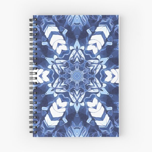 Item preview, intricate creative pattern and design hexagonal kaleidoscopic style in shades of BLUE designed and sold by mister-john.