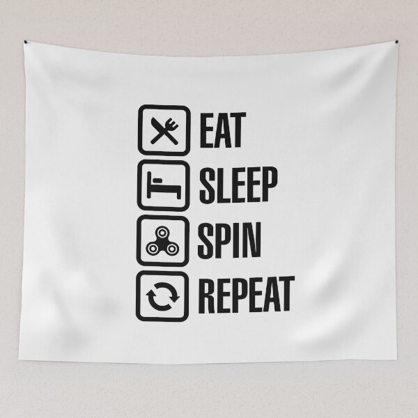 Item preview, Eat Sleep Spin Repeat - Fidget Spinner designed and sold by LaundryFactory.