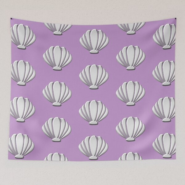 Item preview, Mermaid Shell Chrome Metallic Pattern designed and sold by PrettyPage.