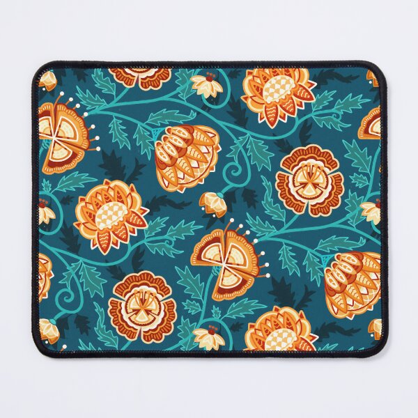 Item preview, Modern Indian Chintz - Orange & Mint designed and sold by TigaTiga.