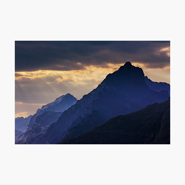 rocky tops at sunset Photographic Print