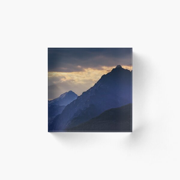 rocky tops at sunset Acrylic Block