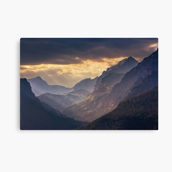 rocky tops at sunset Canvas Print