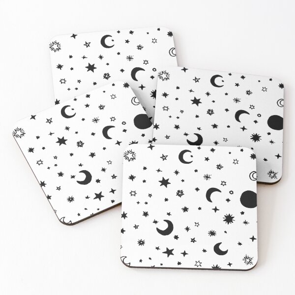 Item preview,  Cute moon and stars seamless pattern designed and sold by BEAUTY ⭐⭐⭐⭐⭐.
